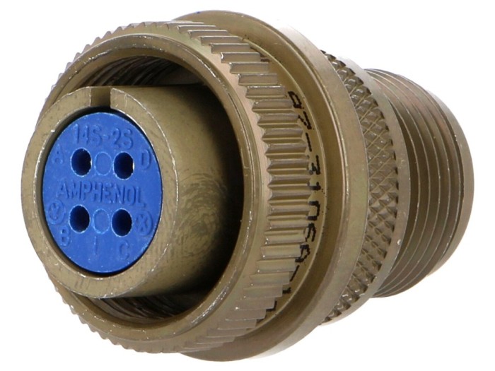 Conector circular 14S, 4 pini, mamă