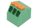 Conector PCB DEGSON DG2204S-5.0-03P-14-00Z(H) Terminal 32A 400V Verde