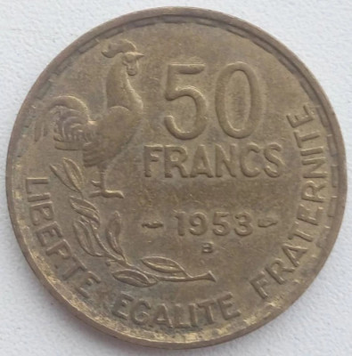 Moneda Franta - 50 Francs 1953 - B foto