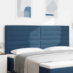 vidaXL Tăblie LED cu lumini cu bandă LED albastru 200 cm țesătură