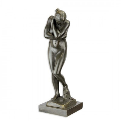 Eva - statueta din bronz pe soclu din marmura BX-7 foto