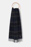 The Kooples esarfa de lana culoarea albastru marin, modelator, AMEC29007K