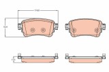 TRW GDB2166 set placute frana,frana disc