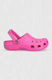 Crocs papuci Classic femei, culoarea roz 10001