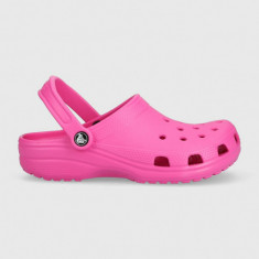Crocs papuci Classic femei, culoarea roz 10001