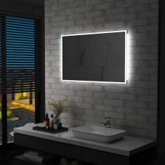 vidaXL Oglindă cu LED pentru perete de baie, 100 x 60 cm 144728