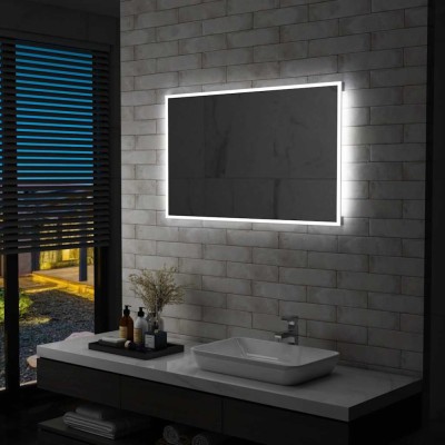 vidaXL Oglindă cu LED pentru perete de baie, 100 x 60 cm 144728 foto