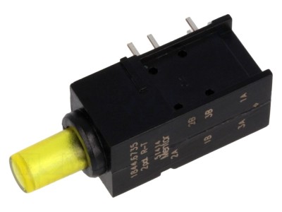 Comutator DPDT cu LED galben foto