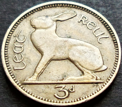 Moneda 3 PENCE - IRLANDA, anul 1964 *cod 1226 foto