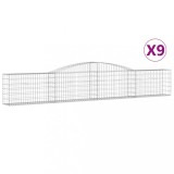 Cumpara ieftin Cosuri gabion arcuite 9 buc, 400x30x60/80 cm, fier galvanizat