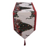 Cumpara ieftin Traversa masa Craciun Bradut poliester multicolor 33x180 cm