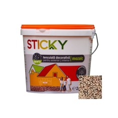 Tencuiala decorativa acrilica, interior / exterior, Sticky Mozaic, M 302, mozaic, 1.2-1.8 mm, 25 kg