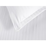 Fata de perna 50x70cm,damasc satinat,100% bumbac,alba-H002
