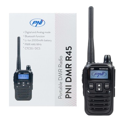 Aproape nou: Statie radio portabila PNI DMR R45, digital si analogic, 446MHz, 16 ca foto