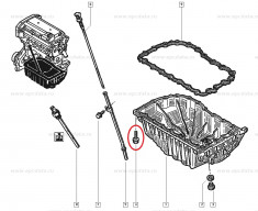 Surub fixare baie ulei Renault Clio, Original Renault 7703002483 foto