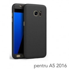 Husa Samsung Galaxy A5 2017, FullBody Elegance Luxury Black, acoperire completa
