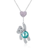 Cumpara ieftin Lantisor Din Argint --- URSULET si Inima--- Arg395D, Argintboutique