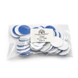 Set de 8 unități: Fișe adezive de schimb pentru discuri de pedichiură, 20 mm, #100, 50 bucăți, albastre