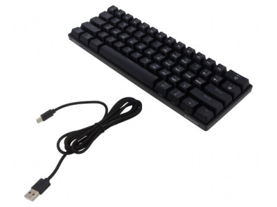Tastatură USB-C Neagră US Layout 1.8m foto