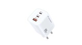 Wozinsky CGWCW 65W USB-A / 2 x USB-C GaN &icirc;ncărcător de perete - alb
