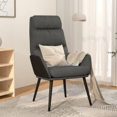 vidaXL Scaun de relaxare, gri închis, material textil