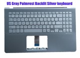 Carcasa superioara cu tastatura palmrest Laptop, Asus, VivoBook 15 K530F, K530FN, 90NB0IA7-R32US0, 13NB0IA7P03111, FBXKJ006010, 39XKJTAJN50, iluminata