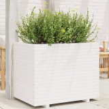 Cumpara ieftin Jardinieră de grădină, alb, 90x60x72 cm, lemn masiv de pin
