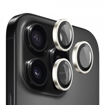 Folie de protectie Camera Spate Blueo Metal Frame pentru Apple iPhone 14 Pro Max / 14 Pro, Sticla Securizata, Aurie foto