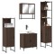 vidaXL Set mobilier de baie, 4 piese, stejar maro, lemn prelucrat 3214714
