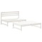 Set mobilier relaxare gradina, 2 piese, alb, lemn masiv de pin