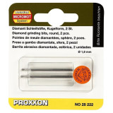 Set biaxuri diamantate de forma sferica Micromot Proxxon 28222, O1.8 mm, 2 bucati