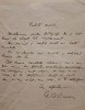 GEORGE CĂLINESCU,Autograf, pe o corespondență către Revista Funațiilor Regale, din 1938