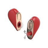 Stimulare clitoris - Xocoon Inima Sfasiata Stimulator 2 in 1 Micro Vibratii si Lingere Un Cadou din Inima