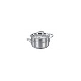 Oala cu capac din inox, 16x9cm 1.8litri, compatibila cu toate tipurile de aragaz, Korkmaz