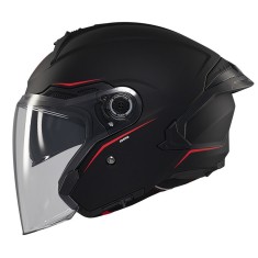 Casca open face pentru scuter - motocicleta MT Cosmo SV A1 negru mat (ochelari soare integrati) M (57/58cm)