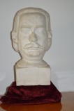 Sculptura Gips: Ioan H. S&acirc;rghie de Spiridon Georgescu (1953) - Bust, Portret, 50cm, 12kg