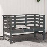 Cumpara ieftin Bancă de grădină, gri, 111,5x53x71 cm, lemn masiv de pin