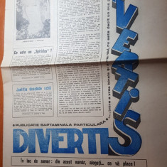 ziarul divertis 30 aprilie-6 mai 1990 anul 1,nr. 2 al ziarului-hanul lui manuc
