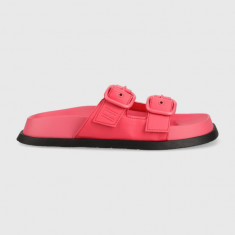 Tommy Jeans papuci FANCY SANDAL femei, culoarea roz, EN0EN02136