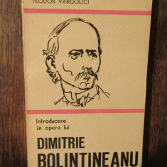 Introducere în opera lui Dimitrei Bolintineanu - Teodor Vârgolici