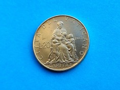 20 Lire 1963 Vatican-UNC-RAR-in realitate arata bine! foto