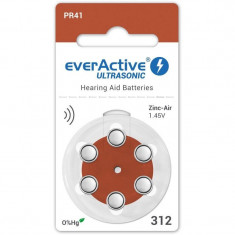 Baterii pentru proteze auditive Everactive ultrasonic 312 Zinc-Aer 6 Baterii /set foto