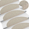 Covorase scari autoadezive 15 buc. gri taupe 65x21x4 cm sisal GartenMobel Dekor, vidaXL