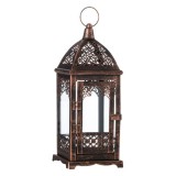 Felinar Decorativ Suspendabil Metalic Bronz 12x12x31cm
