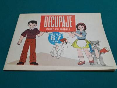 DECUPAJE CAIET CU MODELE * COPII DE 6-7 ANI / 1976 * 24 * foto