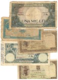 Lot bancnote romanesti vechi, uzate