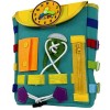 Ghiozdan Montessori, Flippy, pentru Copii 2-6 ani, Fidget Pop, cu Catarame si Fermoare, Jucarii Senzoriale, Activitate de Invatare prin Joc, Turcoaz,