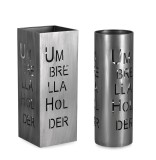 Cumpara ieftin Set 2 suporturi umbrele otel argintiu Eymar 20x20x52h; &oslash;18x52h