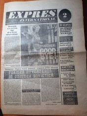 ziarul expres international 13-19 decembrie 1990-anul 1,nr. 2 al ziarului