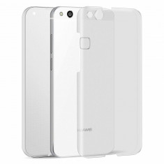 Protectie full TPU 360&deg; fata + spate pentru Huawei P10 Lite Transparent